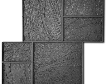 Sello de caucho "Costa de Mar": tapete de impresión 3D de hormigón para patrones decorativos de adoquines