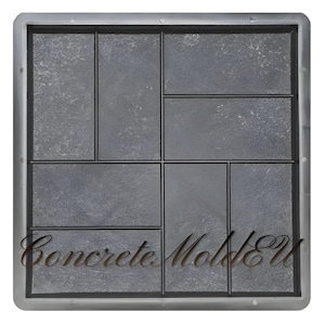 Square - Stone pattern Plastic Mold for Concrete Paving Slabs and Garden walkway
