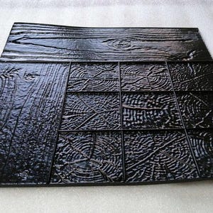 Polyurethane stamp for imprints on concrete  or plaster &quot;Wood&quot; Pattern Vertical Horizontal Decorative Concrete Cement Imprint Mat