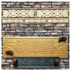Set of 2 polyurethane stamps Ornament for imprints on concrete or plaster.Pattern Vertical Horizontal Decorative Concrete Cement Imprint Mat