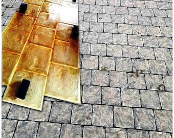 Sello de poliuretano "Adoquín" para crear patrones decorativos de impresión en hormigón o yeso.