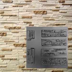 Molds for Wall Decor, Artificial Stones and Tiles for plaster, concrete, gypsum DIY (ABS plastic mold for decorative stone) Athens