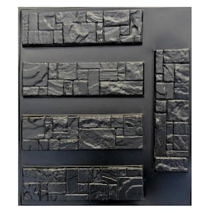 Molds for Wall Decor, Artificial Stones and Tiles for plaster, concrete, gypsum DIY (ABS plastic mold for decorative stone) Italy