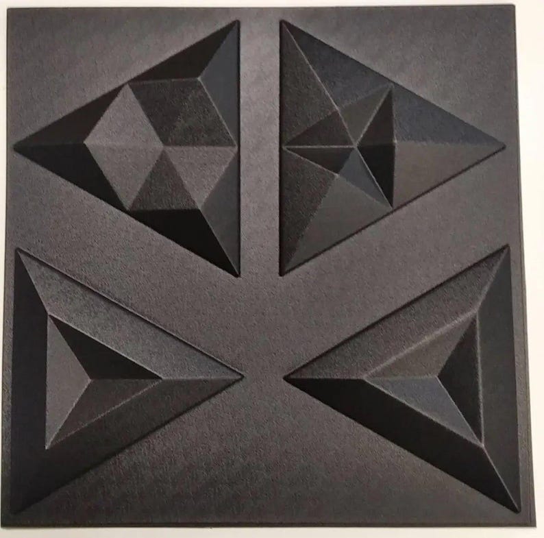 Triangular Plaster 3D Wall Panel Mold - Plastic ABS Mold for Plaster & Concrete Triangle ...