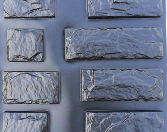 Bulgarian slate - Plastic Mold for Making 3D Plaster Wall Panels and Decorative Wall Decor