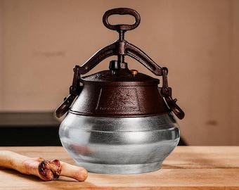 Traditional Afghan Kazan Cast Aluminum Pressure Cooker also called Afghan Cauldron and Kadai