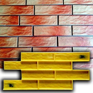 Polyurethane stamp for imprints on concrete  or plaster &quot;Roldan&quot; Pattern Vertical Horizontal Decorative Concrete Cement Imprint Mat