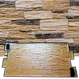 Polyurethane stamp for imprints on concrete  or plaster &quot;Verona&quot;. Pattern Vertical Horizontal Decorative Concrete Cement Imprint Mat