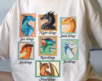 Camiseta Alas de Fuego, Camiseta Reina de Pyrrhia, Alas Nocturnas, Alas Marinas, Alas de Hielo, Regalo para fans de Booktok, Regalo de Navidad para amantes de la fantasía, Camiseta Jinete de Dragón