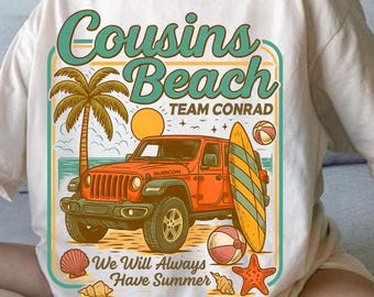Camiseta com citação de Cousins Beach da TSITP, Sempre teremos verão, Equipe Conrad Belly Jeremiah, Verão, eu me tornei bonita, Cousins, Bookish Coastal