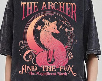Camiseta The Archer and The Fox, camiseta Comfort Colors, camisetas fofas de livros de fantasia, presente para leitores, camiseta Once Upon A Broken Heart