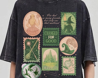 Wicked Change For Good Stamps, Broomstick Magic Wand, Defy Gravity Broomstick Magic Wand, Wizard Movie Fan Tee, Wicked Fan Gift