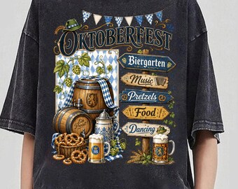 Oktoberfest Drinking Shirt, German Beer Festival Shirt, Beer Lover Gift Germany, Bavarian Hat Beer Mug T-Shirt, Fall Beer Party Outfit