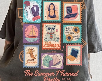 Cousins Beach TSITP Stamp-T-shirt, We Will Always Have Summer, Team Conrad Belly Jeremiah-T-shirt, TSITP-citaat, Summer I Turned Pretty Pretty