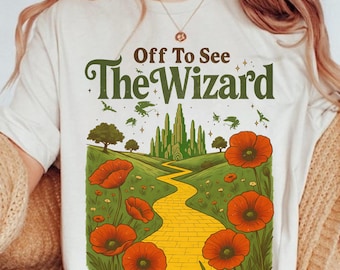 Shirts Off To See The Wizard, T-shirt Wicked There's No Place Like Home, Yellow Brick Road Red Slipper-T-shirt, Dorothy Wizard of Oz-shirt
