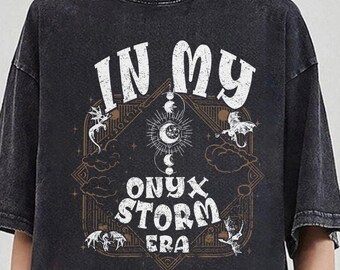 In My Onyx Storm Era Comfort Colors T-Shirt, Fourth Wing Shirt, Basgiath War College  Shirt, Fantasy Bookish Gift, Dragon Rider Fan Apparel
