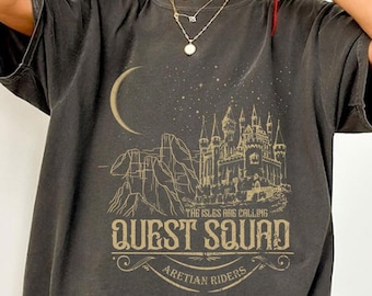 Chemise tempête onyx, chemise Ridoc Quest Squad Comfort Colors®, chemise Ridoc Fourth Wing Xaden Riorson, cavalier dragon arétien, chemise Xaden Riorson