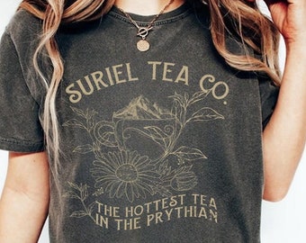 Suriel Tea Co TShirt, Retro Bookish Comfort Colors Shirt, Spill The Tea Rhysand, A Court Of Thorns And Roses Shirt, Bookish Bookworm Shirt