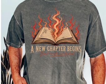 New Chapter Begin Dad Mode Unlocked Shirt, Funny Dad Shirt Gift, Father's Day Present Shirt, Bookish Dad,  Book Dads Club Shirt, New Dad