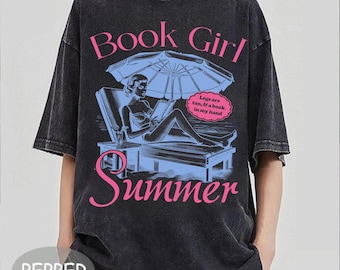 Book Girl Summer Shirt, Summer Smut Shirt, Bookish Girl Shirt, Romance Reader Tee, Hot Book Club Vacation Tee, Beach Reading Shirt