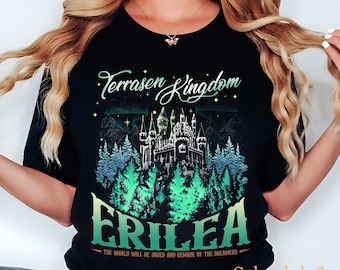 Koszula Terrasen Kingdom Comfort Colors®, Koszula To Whatever End, Cytaty SJM, Koszula Throne of Glass, Towary ACOTAR, Aelin Galathynius
