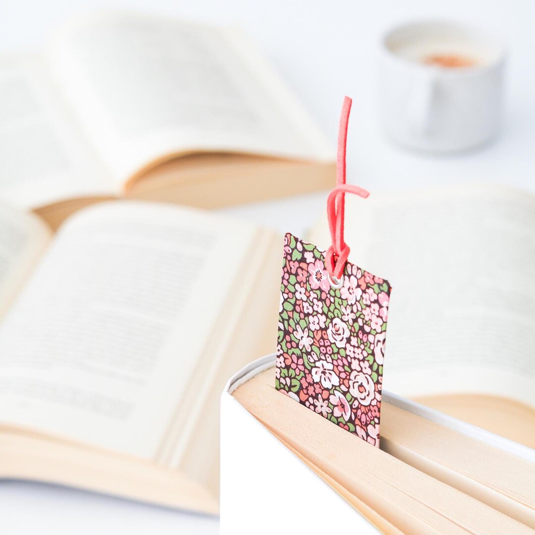 Liberty Fabric Floral Bookmark: Handmade Book Lover Gift - Etsy