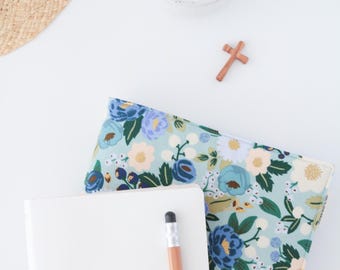 Funda bíblica floral personalizada, funda acolchada para libro