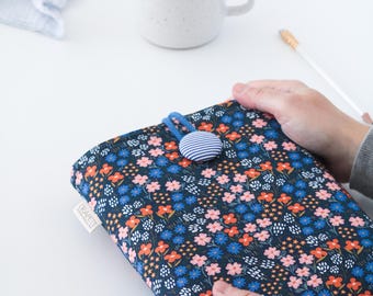 Funda bíblica de algodón floral: funda acolchada para libro, regalo cristiano