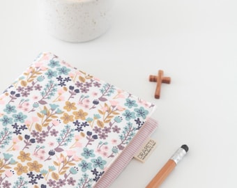 Funda bíblica personalizada: funda floral de algodón, regalo cristiano personalizado