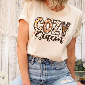 Comfort Colors® Cozy Season Shirt, Thanksgiving Tee, Aesthetic Autumn T-Shirt, Pumpkin Spice Fall Tee