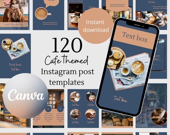 Cafe instagram template coffee instagram healthy eating social media food blogger canva template food influencer coffee posts coffee templat