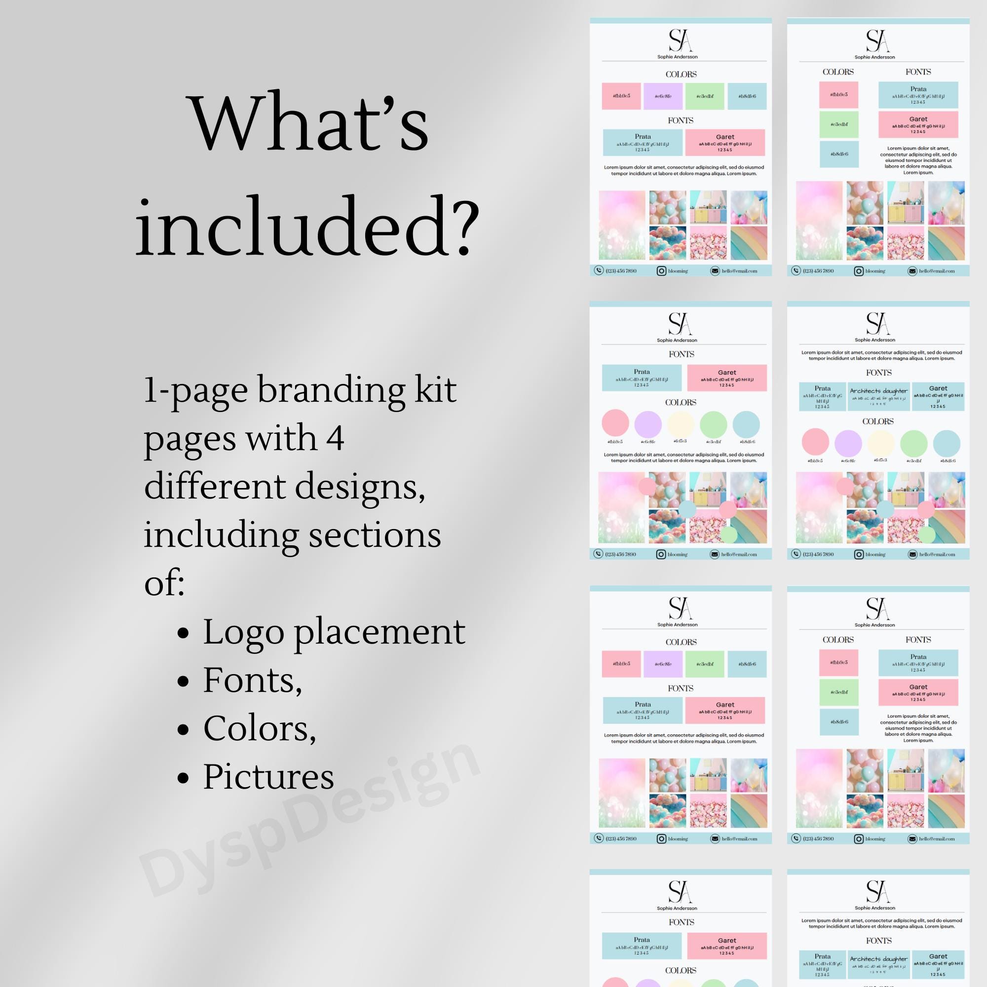 Brand Kit Template Canva Brand Board Template Pre-made Branding Kit ...