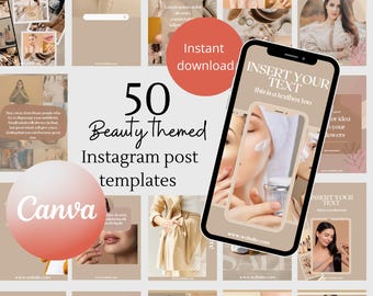 Beauty Instagram-sjabloon mode sociale media esthetiek sjabloon beautyblogger beauty branding instagram-feed modeblogger