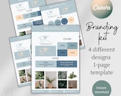 Brand Kit Template Canva Brand Board Template Pre-made Branding Kit Editable Business Mood Board Editable Branding Kit templates