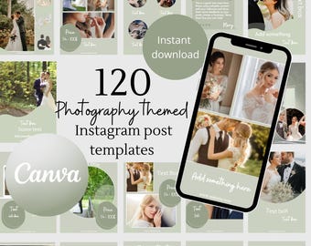 Photographer instagram template wedding photographer instagram post template social media ig photography instagram canva template minimalist
