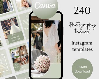Photographer instagram template wedding photographer instagram post template social media ig photography canva template minimalist instagram