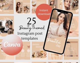 Beauty Instagram-sjabloon mode sociale media esthetiek sjabloon beautyblogger beauty branding instagram-feed modeblogger minimalistisch
