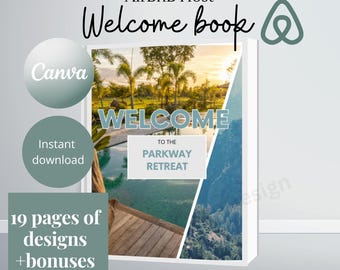 Host Welcome Book Template Airbnb Welcome Guide House manual Superhost eBook VRBO Vacation Rental template Guest arrival poster welcome