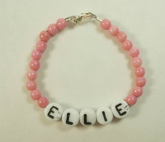 baby name bracelet beads