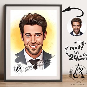 Custom Digital Portrait, Cartoon Portrait, Gift For him/her, Digital Portrait Print, Customize digital Art , Portrait From Photo