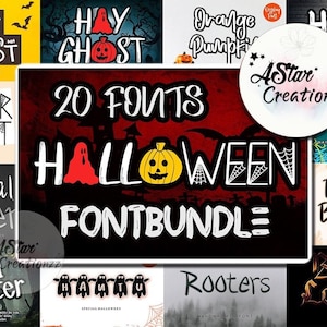 ハロウィンフォントバンドル、Procreateフォント、Canvaフォント、Cricutフォント、グルーヴィーフォント、ハロウィンデコレーション、不気味なフォント、不気味なフォント、滴るフォント