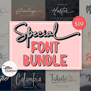 Special Font Bundle - Font Bundle, Handwritten Fonts, Calligraphy Fonts, Script Fonts, Font for Cricut, Procreate Fonts, Commercial Use