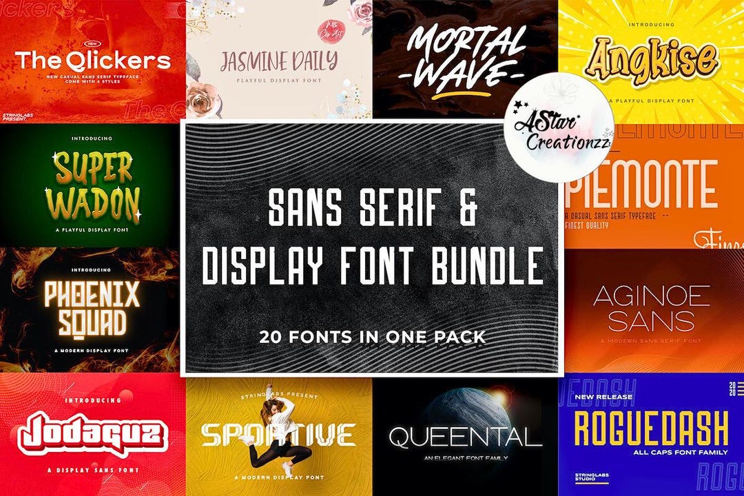 20 Modern Sans Serif Font Bundle (OTF) - Etsy