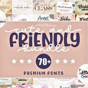 Cute Planner Fonts Bundle - Calligraphy, Script, & Handwritten Fonts for Cricut, Canva, Wedding Decor, Digital Download