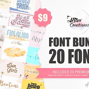 Font Bundle, Handwritten Fonts, Calligraphy Fonts, Cricut Font, Procreate Font, Script Font, Branding, Digital Download, Canva Font, Svg