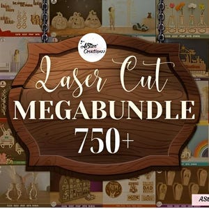 Ultimate Laser Cut Mega Bundle | 750+ Svg, Png, Eps, DXF, DWG Files for Cricut, Silhouette, Laser Cut Projects, Crafting, DIY Designs