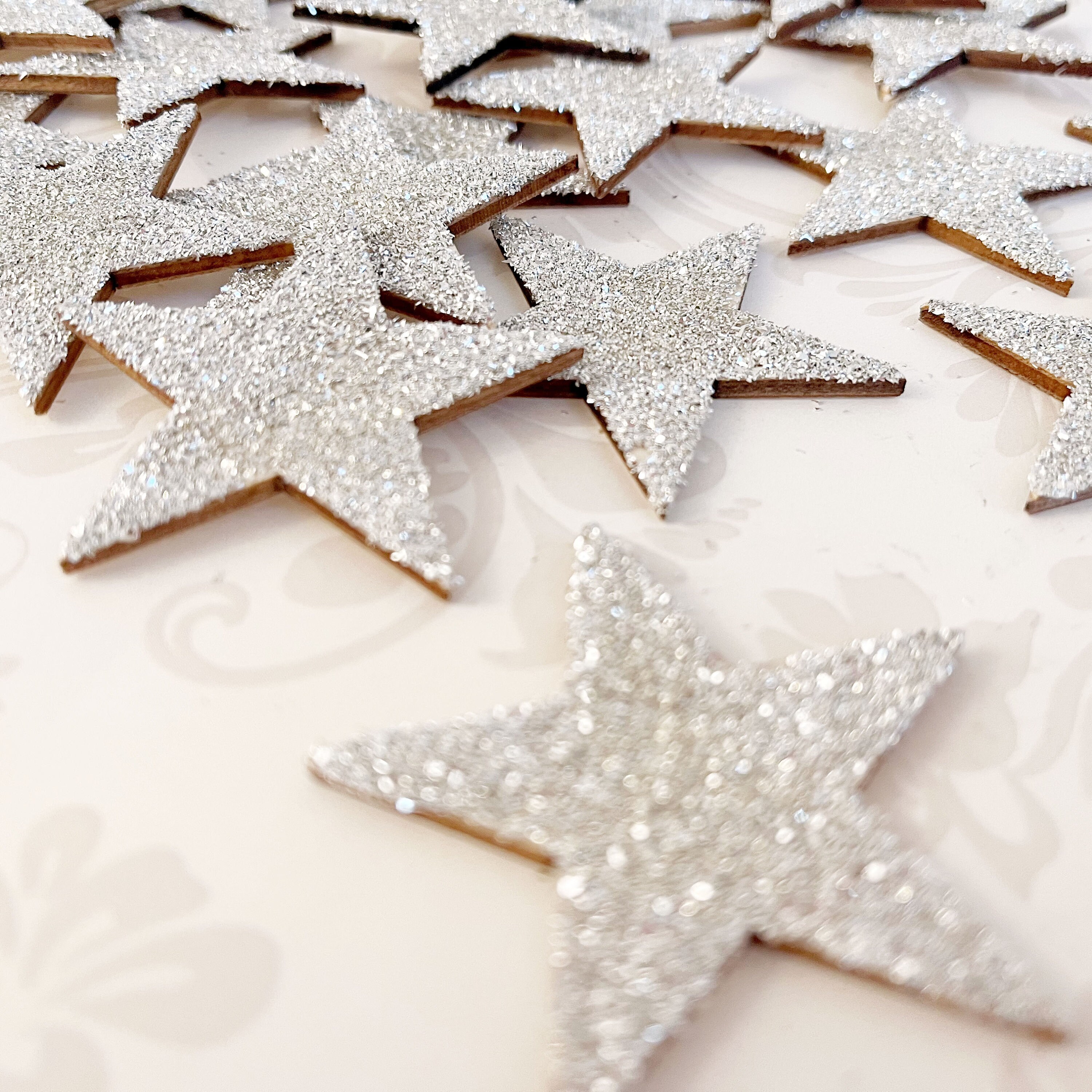 Glitter Golden Five Star Cutouts Paper Star Confetti Cutouts - Temu