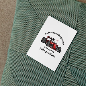 Tarjeta de felicitación de Fórmula 1: Tarjeta de aniversario de la pole position