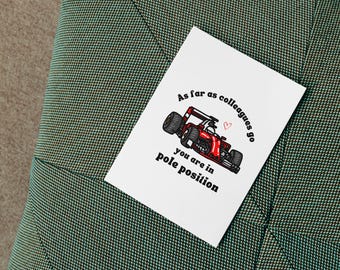 Tarjeta de felicitación de Fórmula 1: Tarjeta de aniversario de la pole position