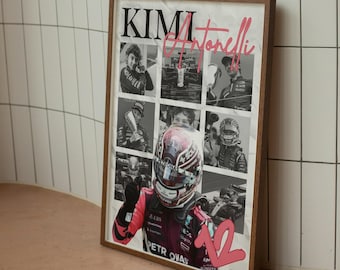 Impresión del podio de F1 de Andrea Kimi Antonelli: Póster de Mercedes Racing